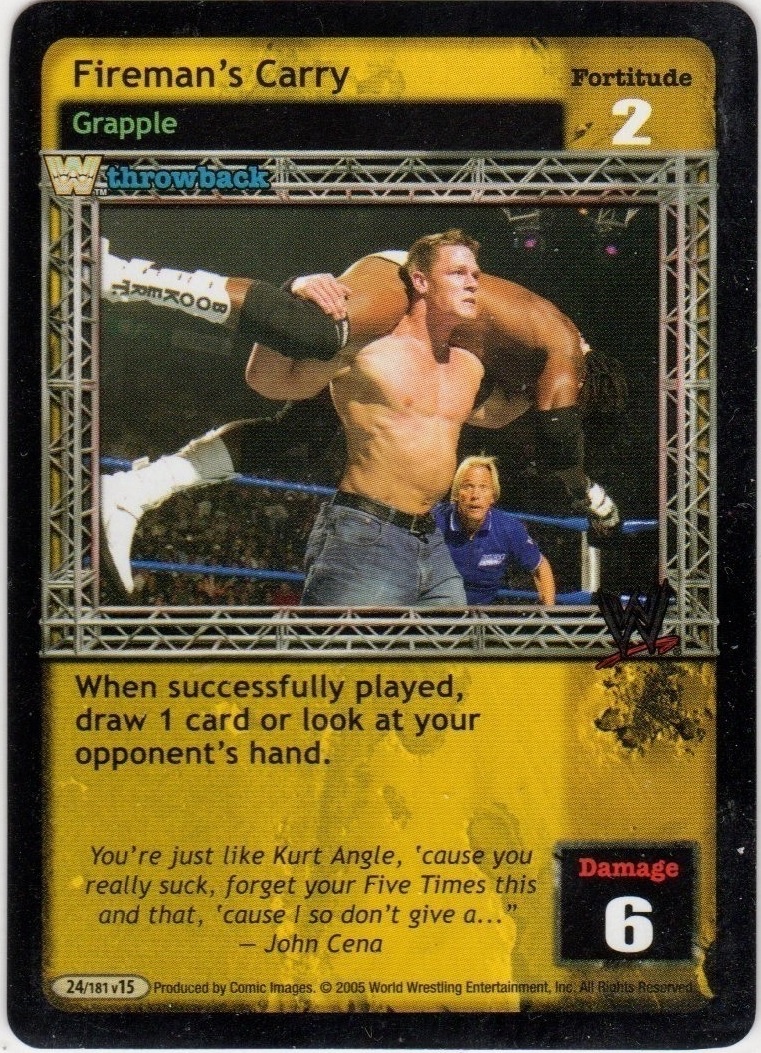 Firemans Carry THROWBACK